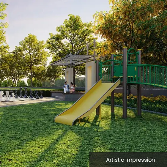 Children’s play area with a slide at Adarsh Garden Estate (Phase 1), artist impression