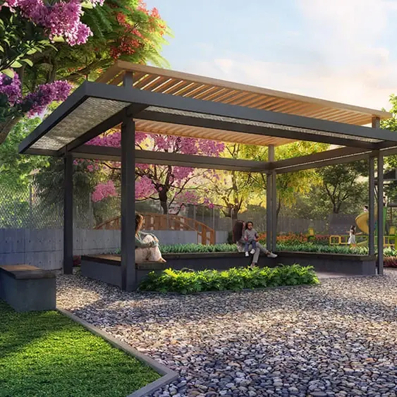 Pergola seating at Adarsh Garden Estate (Phase 1), artist impression